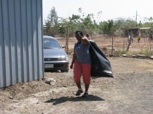 Rita hauling trash